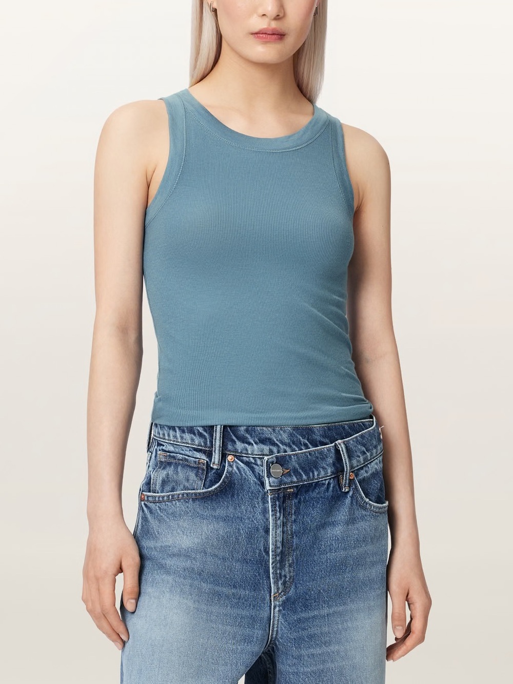 AllSaints Rina Tank in Captain Blue